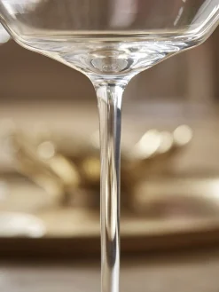 Four Leaf Engraved Champagne Coupes