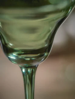 Four Olive Wine Glasses