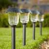 Four Solar Fluted Stake Lights