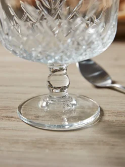 Four Vintage Style Ice Cream Bowls