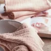 Four Waffle Napkins - Blush
