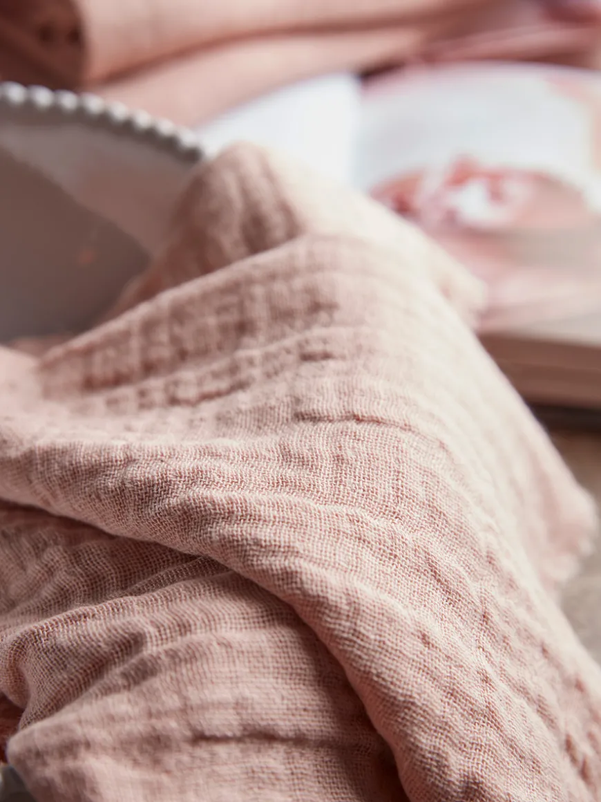Four Waffle Napkins - Blush