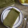 Four Waffle Napkins - Olive