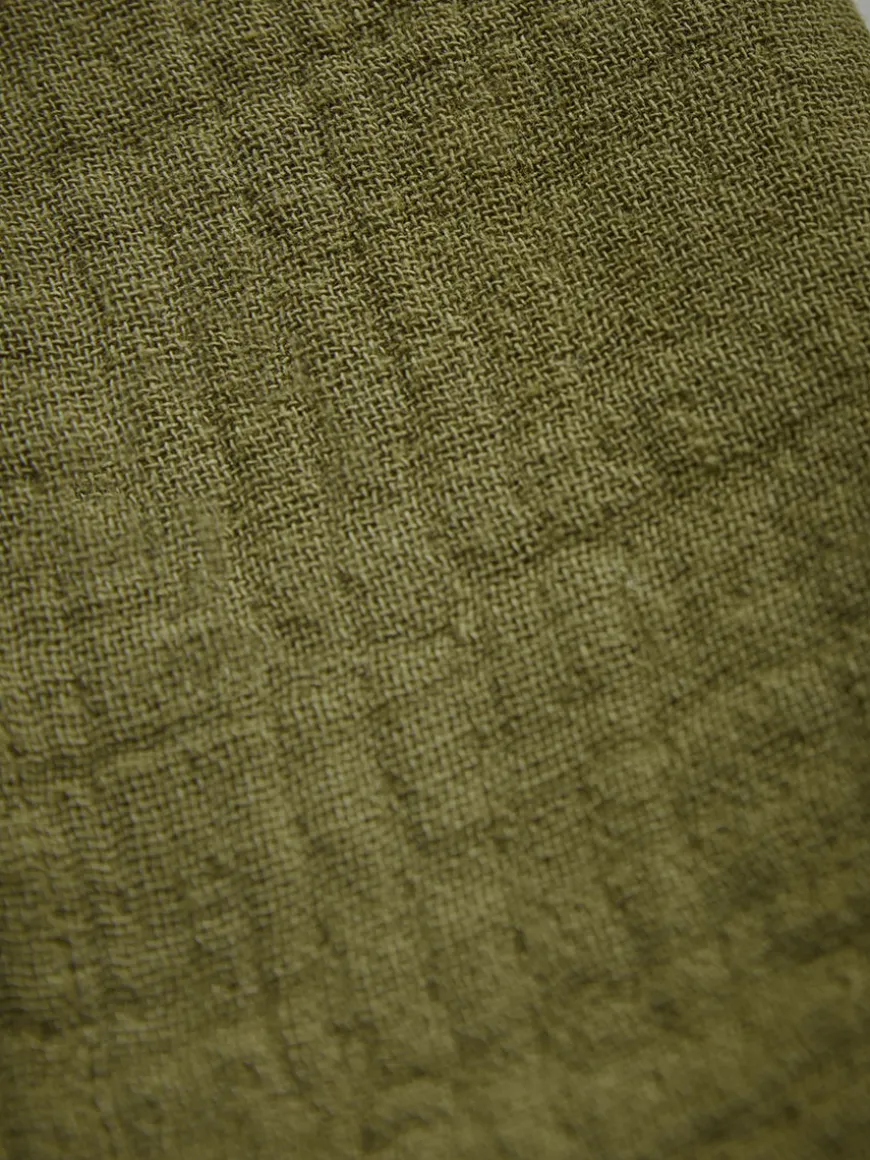 Four Waffle Napkins - Olive