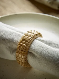 Four Woven Napkin Rings