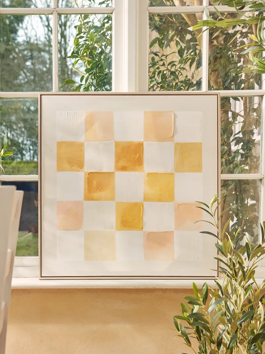Framed Chequered Canvas