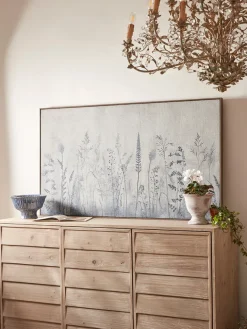 Framed Wildflower Hessian Wall Art