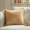 Frayed Edge Cushion - Buttercup