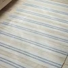French Blue Striped Rug