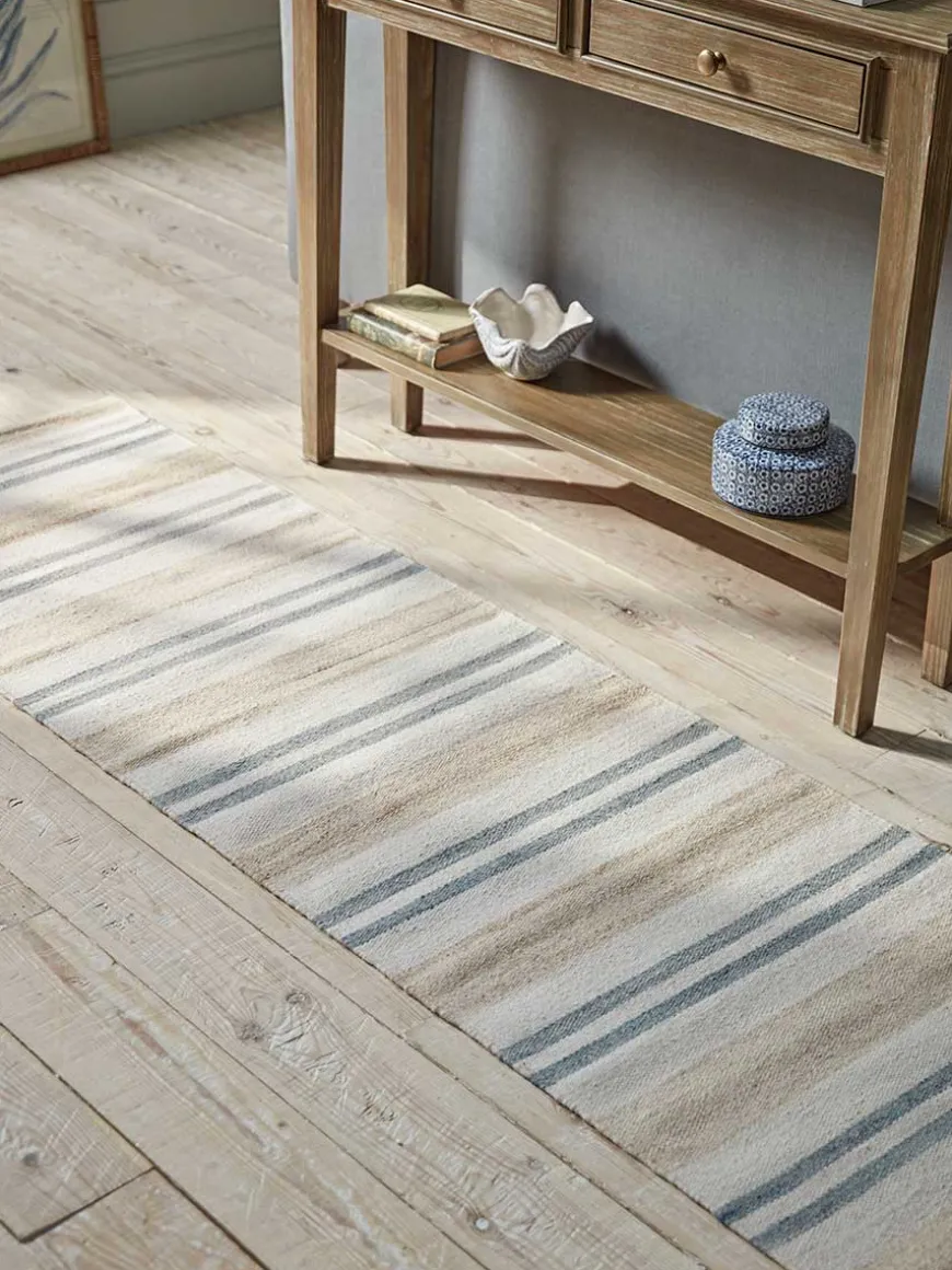 French Blue Striped Runner