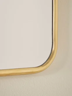 French Hanging Mirror - Antique Brass