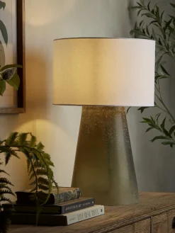 Frosted Green Glass Table Lamp