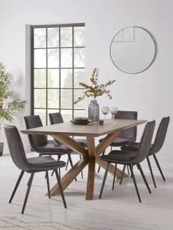 Geo Rustic Oak Dining Table