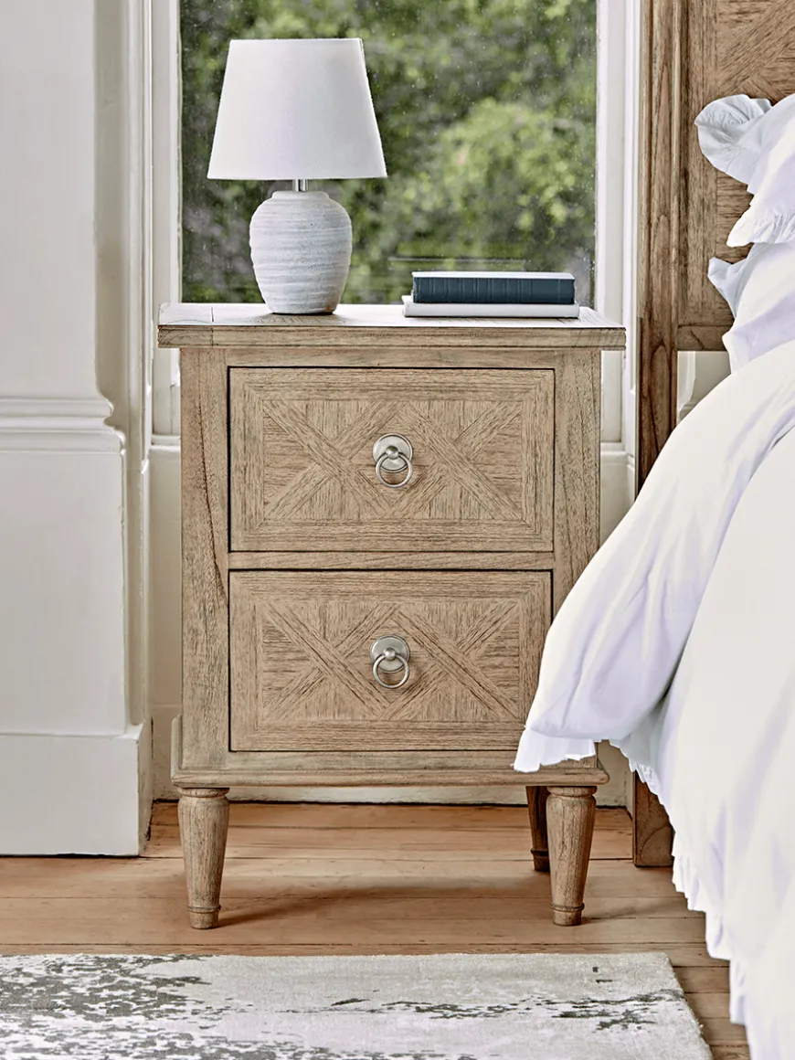Geometric Parquet Bedside Table