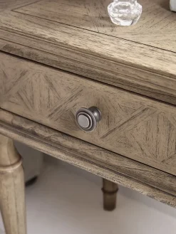 Geometric Parquet Single Drawer Bedside Table