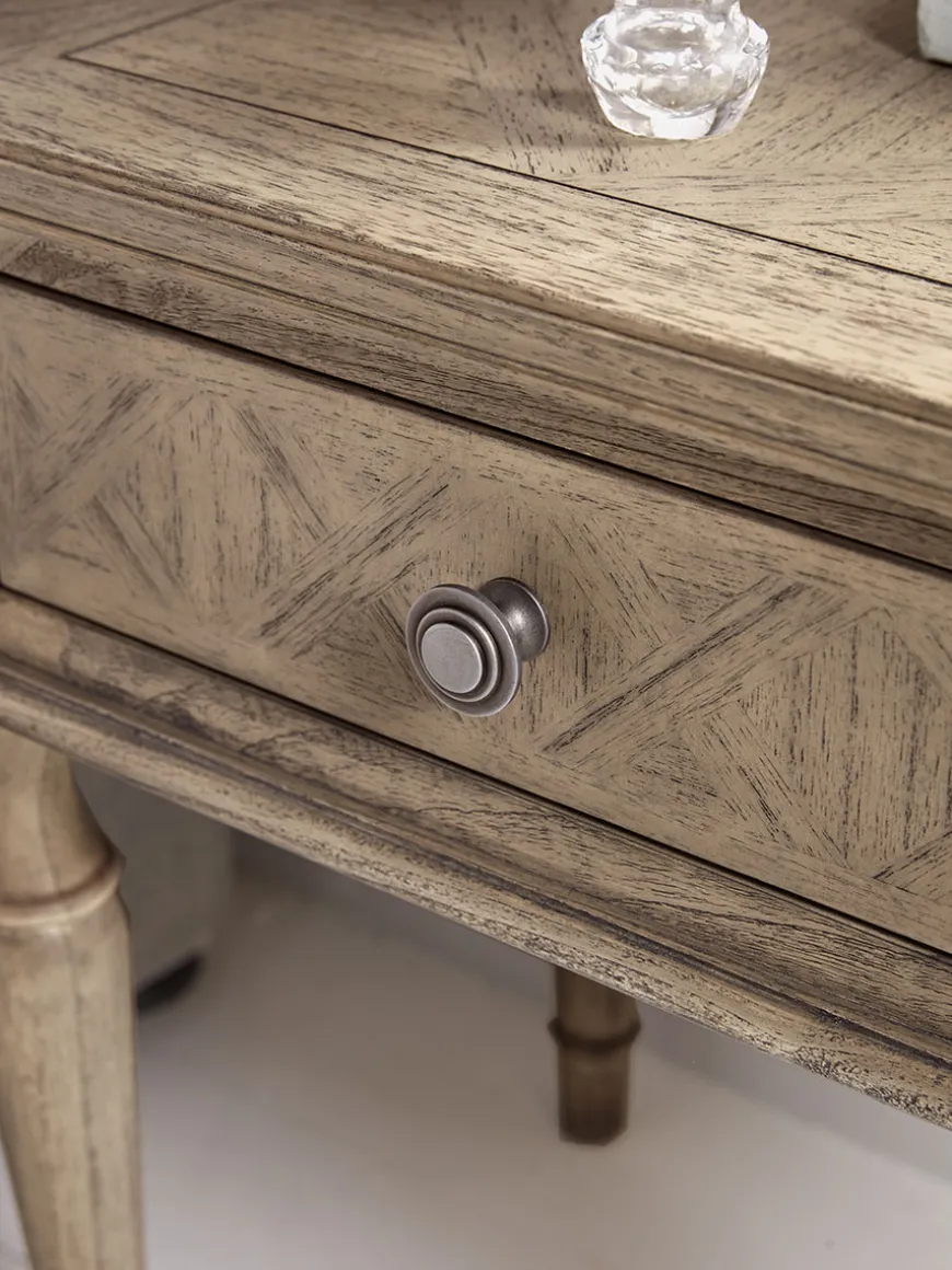 Geometric Parquet Single Drawer Bedside Table