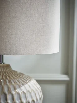Geometric Textured Table Lamp - Neutral