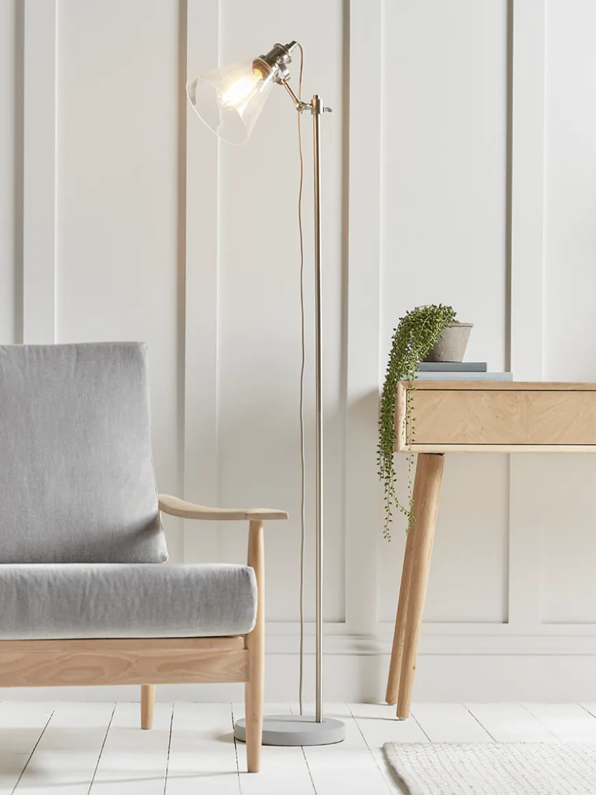 Glass & Concrete Floor Lamp