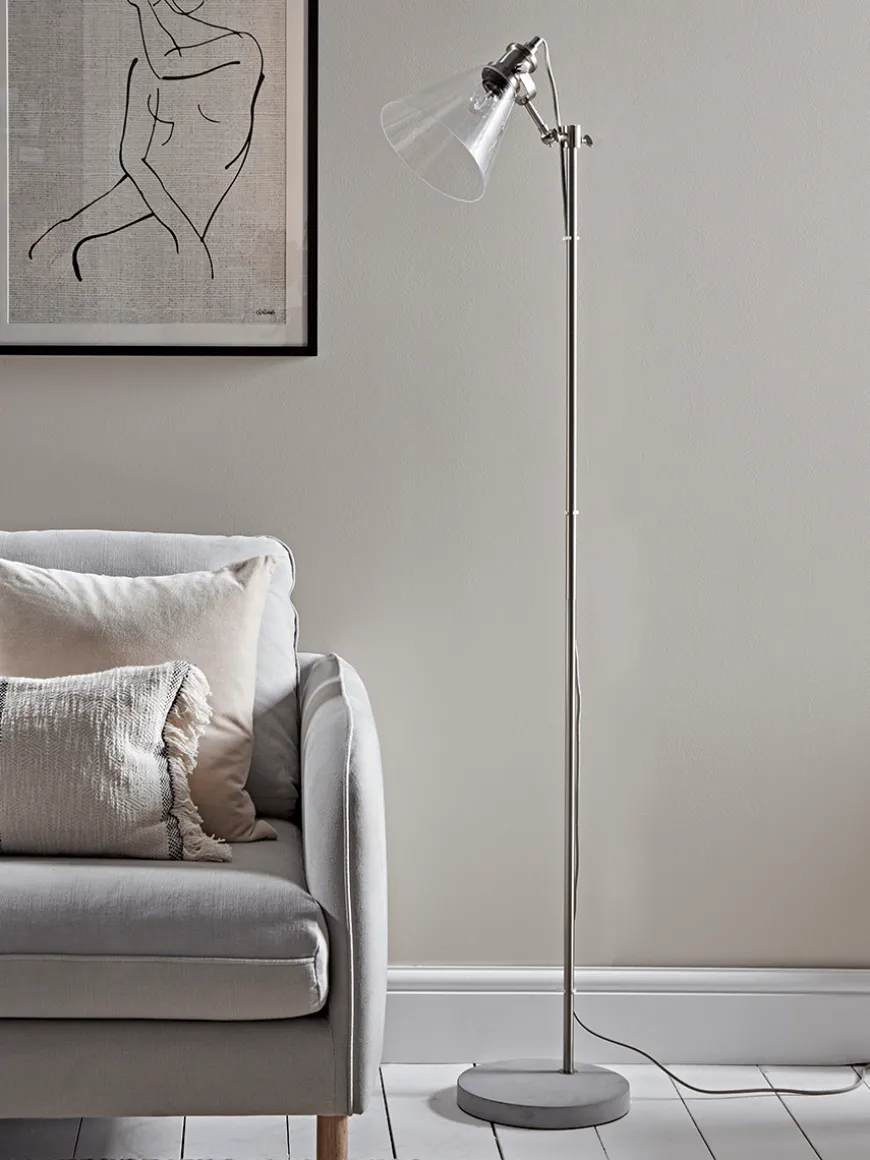 Glass & Concrete Floor Lamp
