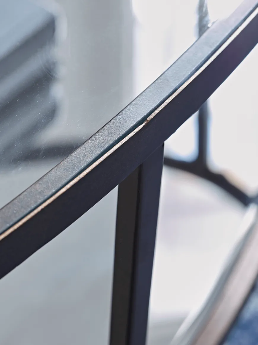 Glass Display Coffee Table - Aged Bronze