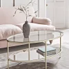 Glass Display Coffee Table - Soft Gold