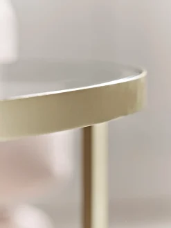 Glass Display Coffee Table - Soft Gold