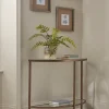 Glass Display Console Table - Aged Bronze
