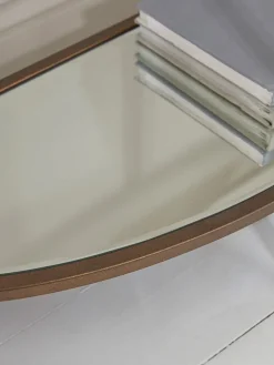 Glass Display Console Table - Aged Bronze