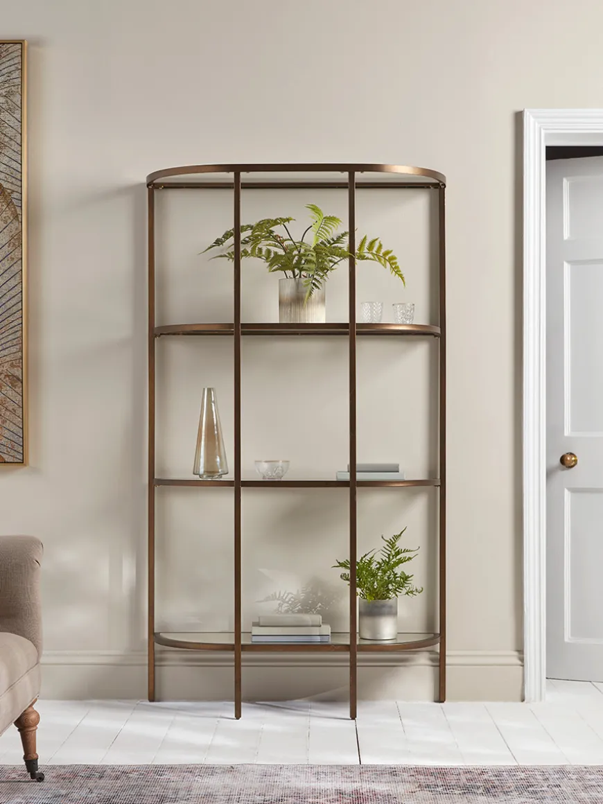Glass Display Shelf Unit - Aged Bronze