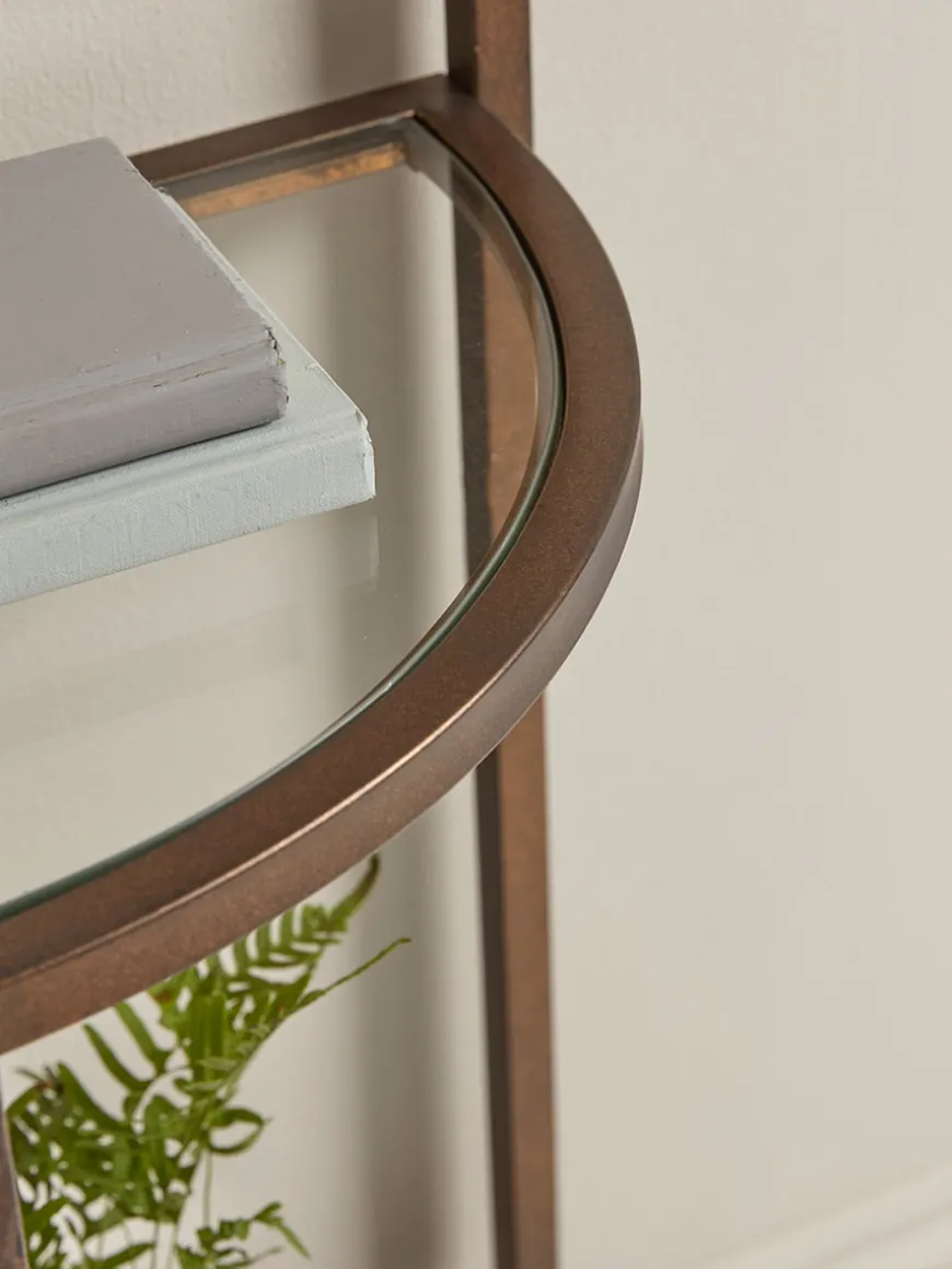 Glass Display Shelf Unit - Aged Bronze