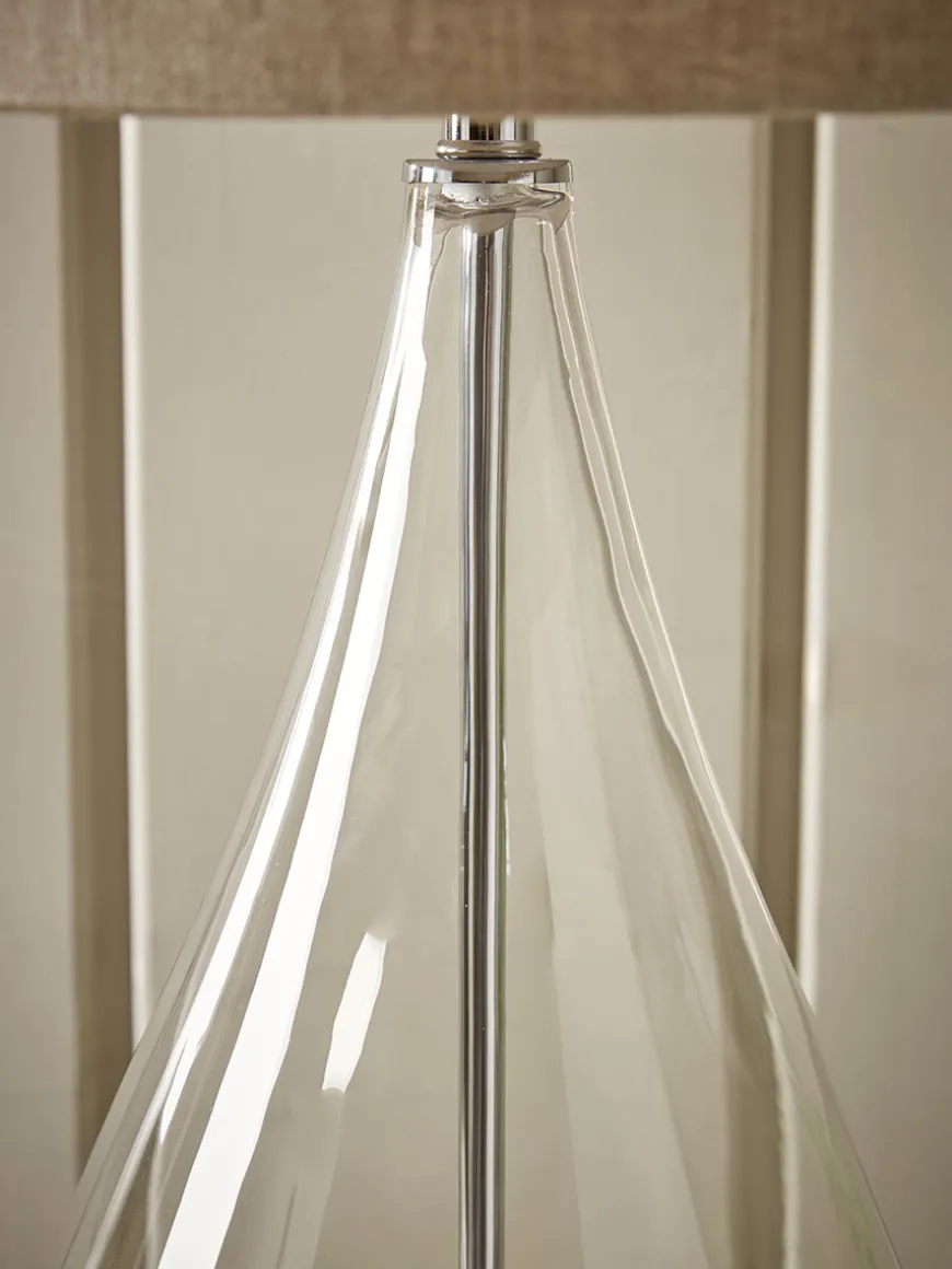Glass Teardrop Table Lamp