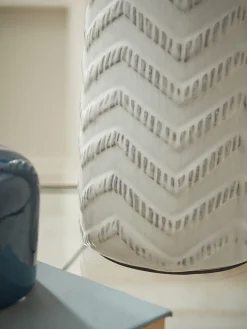 Glazed Chevron Table Lamp