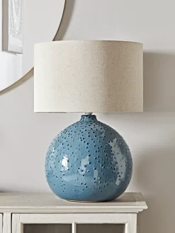 Glazed Dots Table Lamp - Blue