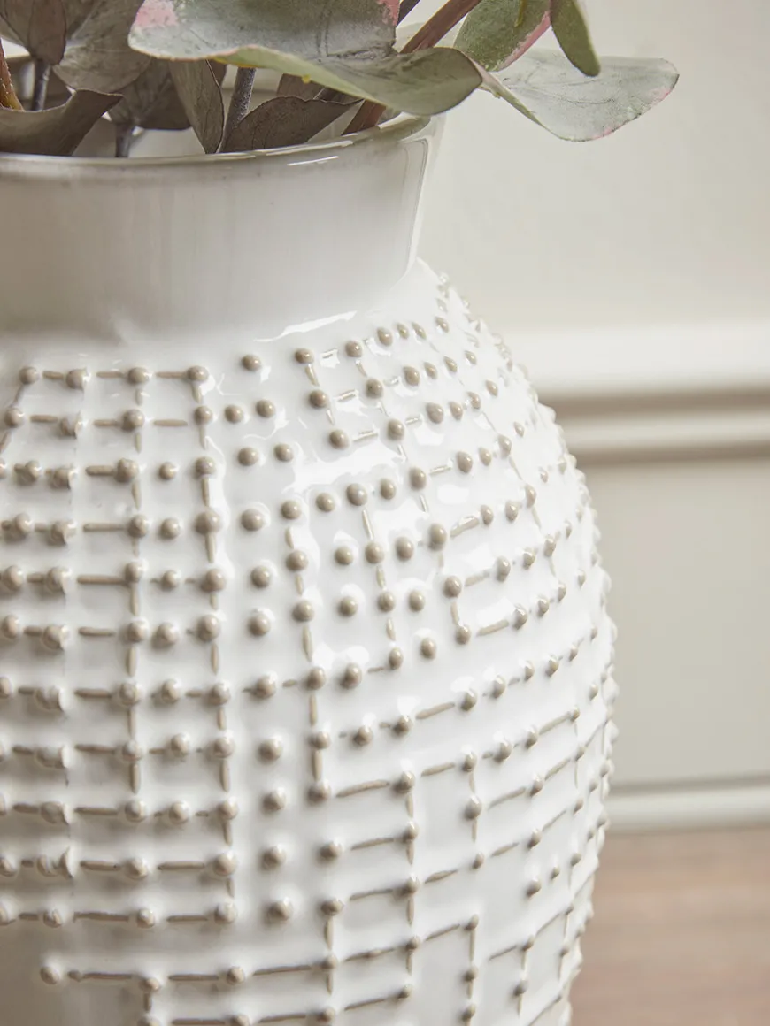 Glazed Dotted Vase