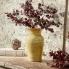 Glazed Urn Vase - Ochre