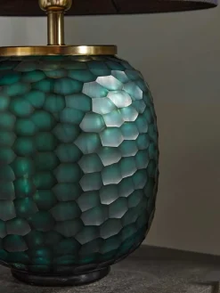 Green Cut Glass Table lamp