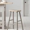 Grey & Limewashed Counter Stool