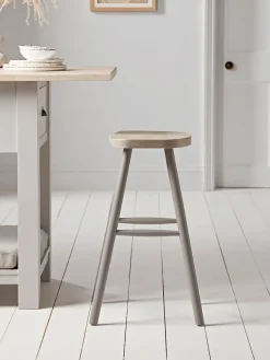 Grey & Limewashed Counter Stool