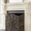 Grey Metal Fire Screen