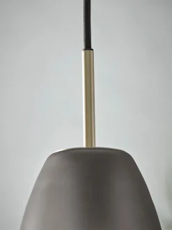 Grey Ombre Frosted Glass Pendant