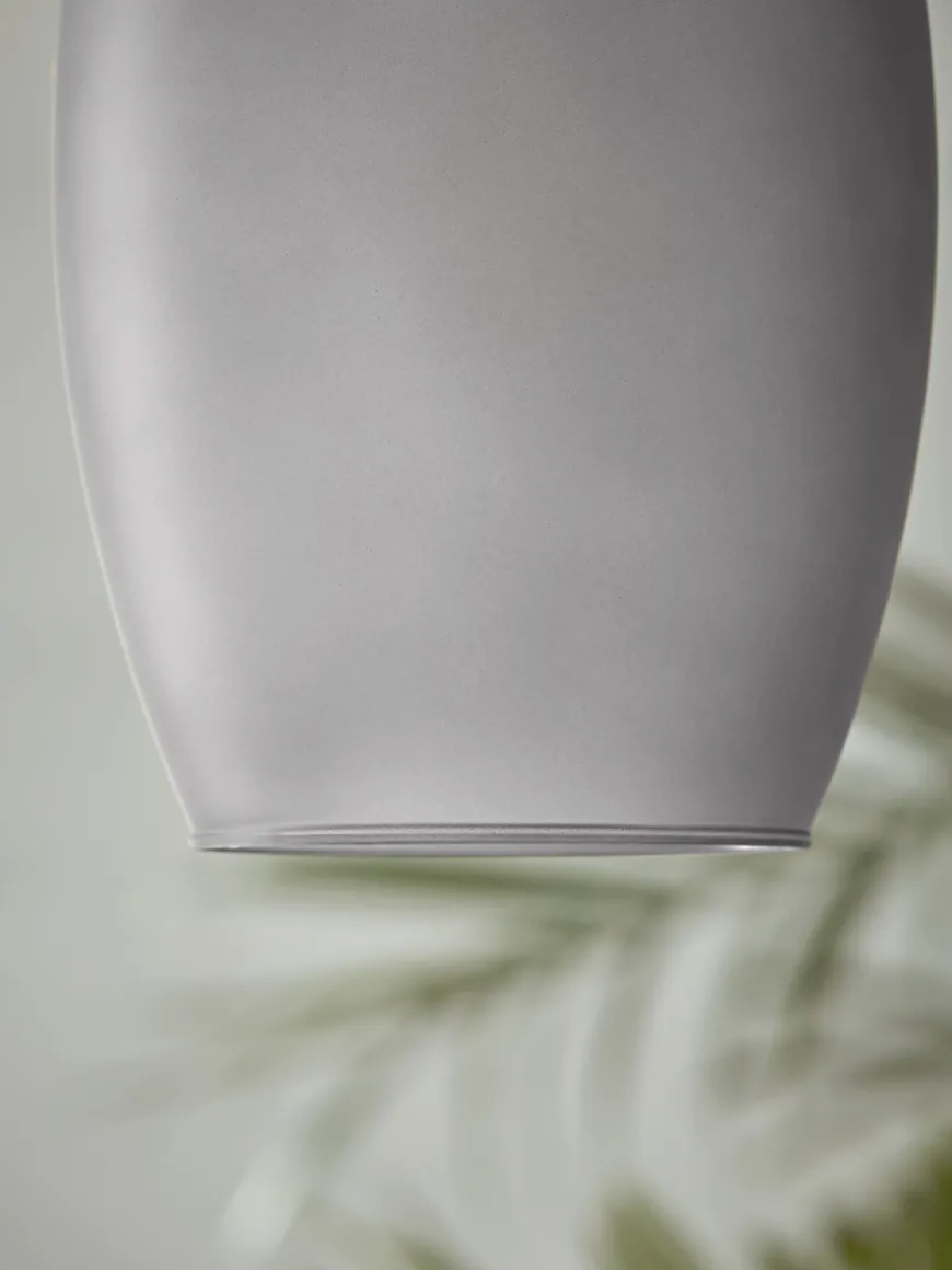 Grey Ombre Frosted Glass Pendant