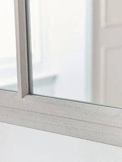 Grey Panelled Window Mirror