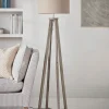 Grey Washed Floor Lamp