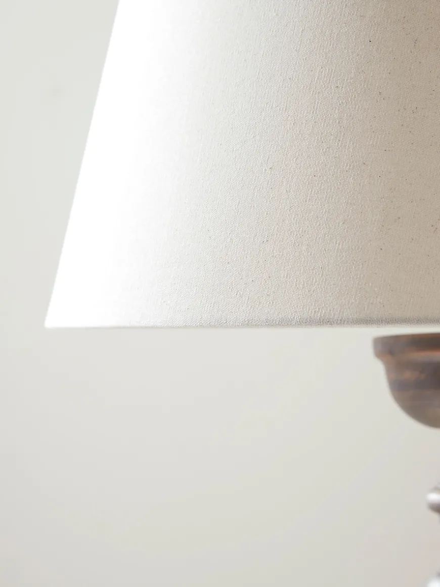 Greywash Turned Floor Lamp
