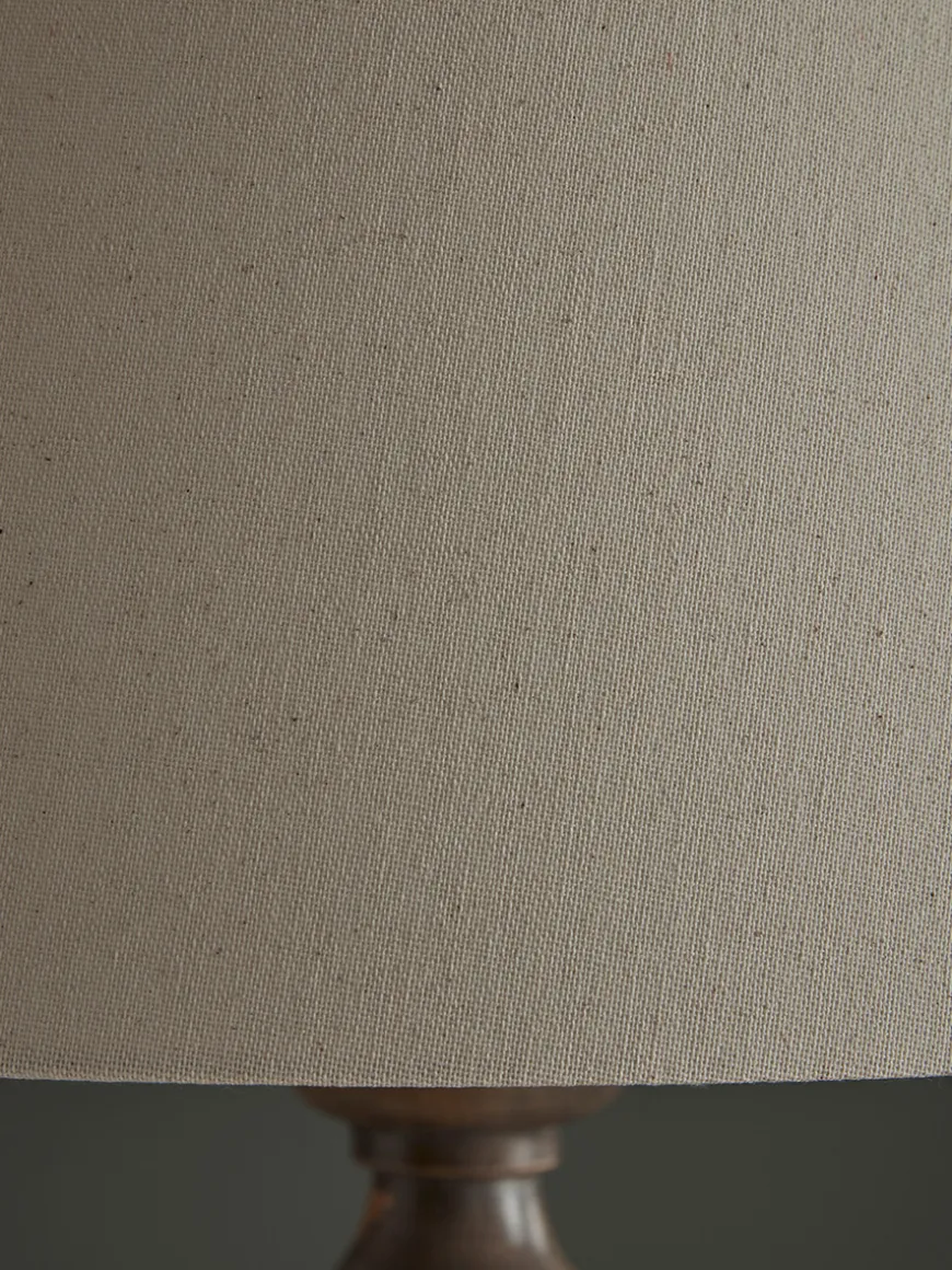 Greywash Turned Table Lamp