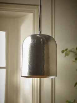 Hammered Antique Brass Pendant