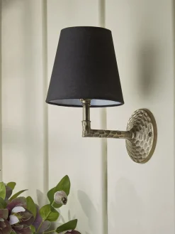 Hammered Antique Brass Wall Light
