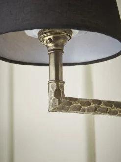 Hammered Antique Brass Wall Light