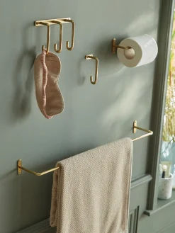 Hammered Brass Loo Roll Holder