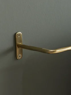 Hammered Brass Towel Rail